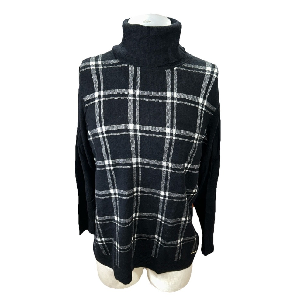 Michael Kors women's shirt 1x Long Sleeve Turtle Neck Black